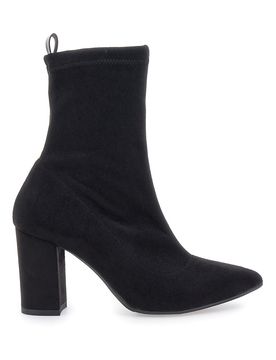 Stivaletti Neri Con Tacco 8 Cm Effetto Suede 636 38