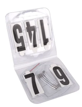 Startnummern Set, 3-stellig, oval, weiß - Waldhausen - FashionsVida