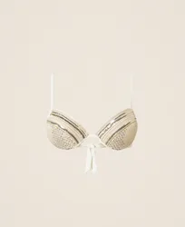 Haut de maillot de bain push-up avec sequins brodés