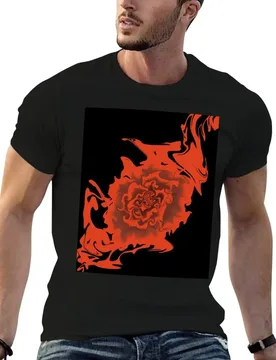 Rose Bloom Abstract T-Shirt cotton t shirts high quality man tshirt black cotton t-shirt plain for man package T-shirt - Aliexpress - FashionsVida