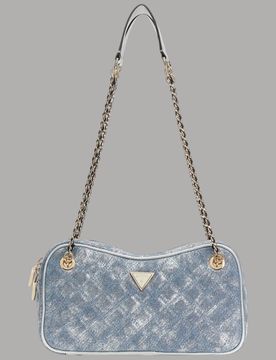 Borsa a Tracolla Giully Denim Metallic Glitterata Elegante Compact