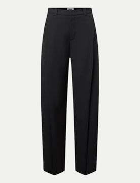 Regular-Fit Bundfaltenhose Schwarz 26/34