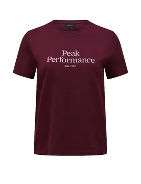 T-shirt Original da donna rosso scuro S - Peak Performance - FashionsVida