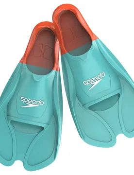 Biofuse Training Swimming Fins Arctic Glass / Volcanic Orange UK 11-12 unisex - Speedo - FashionsVida