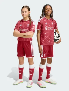 Short Home Liverpool FC 26/27 per bambini e bambine 13-14A Active Maroon - Adidas - FashionsVida