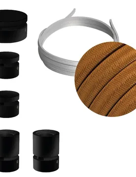 Cables Kit D´éclairage Wiggle Filé System Cm22 5 M 5 Unités Black / Brown One Size - Creative - FashionsVida