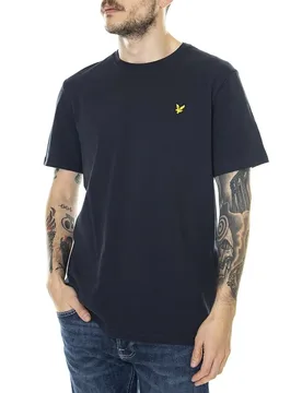 Maglietta A Maniche Corte Plain Blue L - Lyle & Scott - FashionsVida