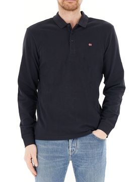 Polo maniche lunghe NERO 3XL