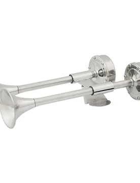 Compact Dual Trumpet Horn Silver 7 1/2 x 16´´ unisex - Seachoice - FashionsVida