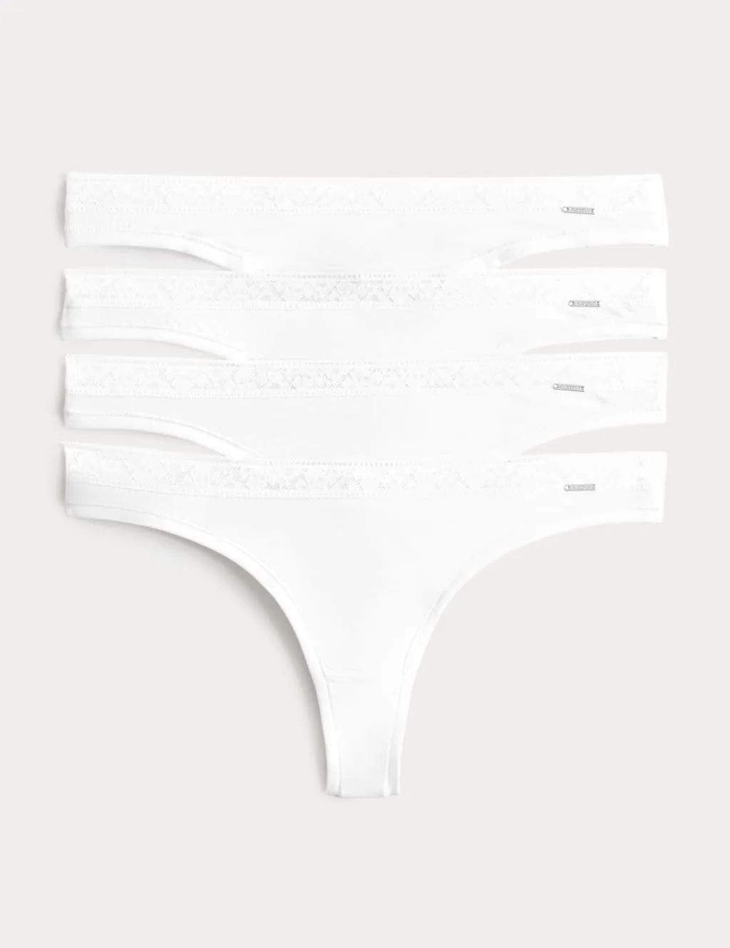 Pack Modal with Silk & Lace Thongs White female - Autograph - FashionsVida