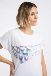 Lead The Way Womens Front Print Graphic T-Shirt - - Size: 18