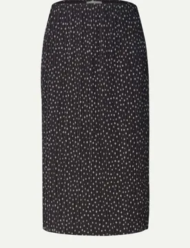 Midirock aus Mesh in Plisséestruktur Schwarz 36 - Street One - FashionsVida
