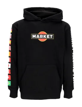 Felpa Cappuccio Uomo Group 5 Hoodie Black - MARKET - FashionsVida