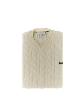 Lacoste Maglione a trecce AVORIO 5