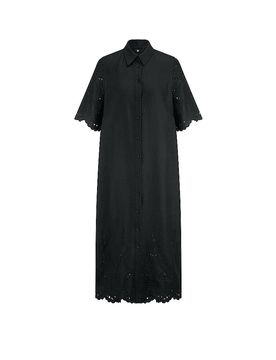 Leinenkleid schwarz 42 damen