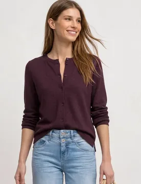 Arm Jacke in Strick-Optik female Rot - Street One - FashionsVida