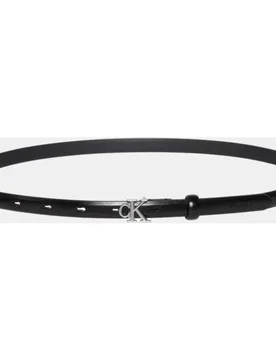 Cinturón de piel 15mm con logo metalizado - Calvin Klein - FashionsVida