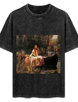 John William Waterhouse - The Lady of Shalott T-Shirt Big Size Crew Neck T-Shirt - Aliexpress - FashionsVida