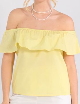 Blusa alla spagnola - giallo chiaro