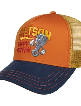 Happy Piston Trucker Cap by - terracotta - Size: One Size - Stetson - FashionsVida