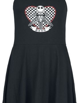 Disney Kurzes Kleid - Jack Skellington - Heart - S bis 3XL - für Damen - Größe L - schwarz - EMP exklusives - Frauen - female