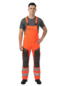 Combinaison Avec Poches Pour Genouillères Accelerate Safe 19569 Hi-Vis Red / Dark Anthracite 58