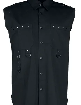 Gothic Kurzarmhemd - Sleeveless Shirt - M bis XXL - für Männer - Größe XL - schwarz - Männer - male - Gothicana by EMP - FashionsVida
