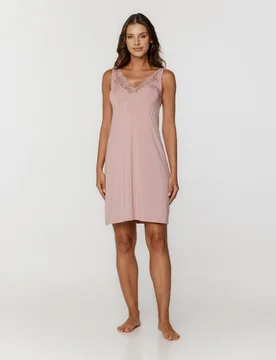 Camisón de mujer tirante ancho micro modal con encaje - Coemi - FashionsVida