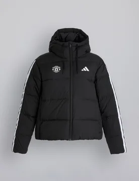 Manchester United x Womens Essentials 3-Stripes CLIMAWARM Puffer Jacket Black L - Adidas - FashionsVida