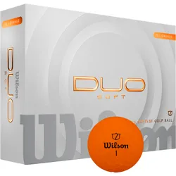 Golfbälle DUO Soft - 12er Pack, orange