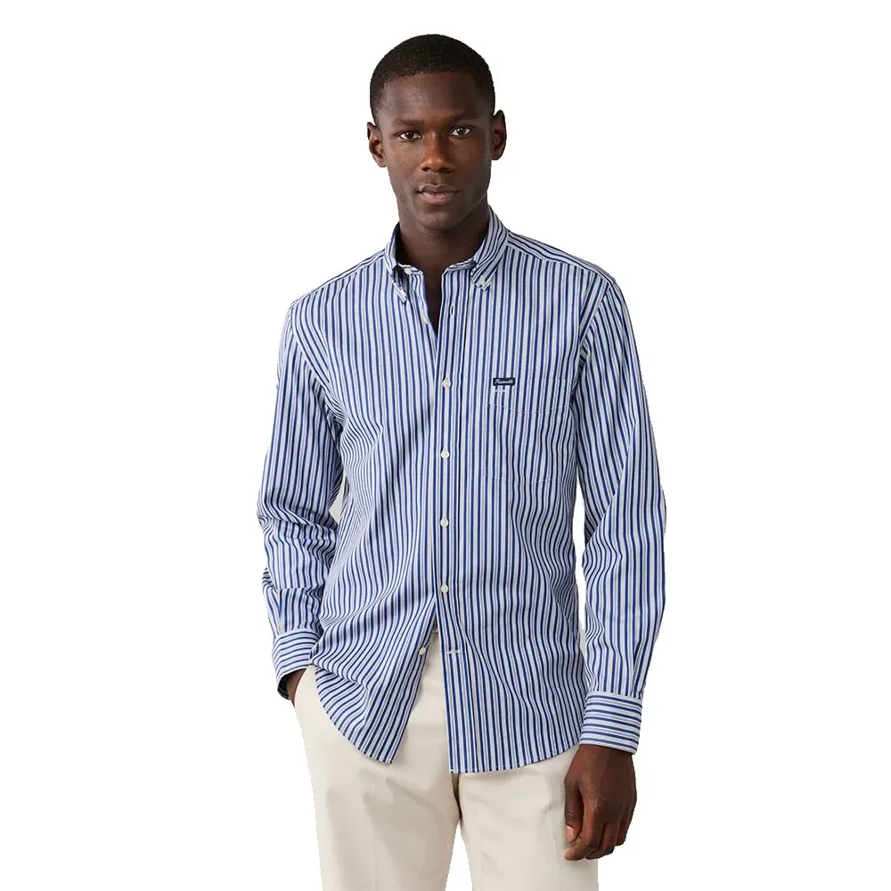 FaÇonnable Camicia A Maniche Lunghe Fm302298 Naval Blue 2XL - Façonnable - FashionsVida