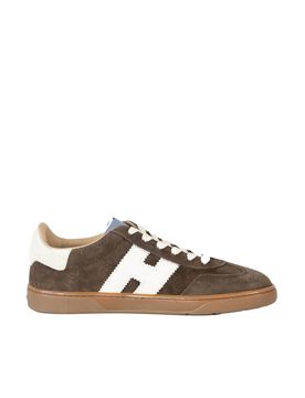 Women's Calfskin Low-Top Sneakers with Rubber Monoblock Sole