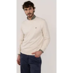 Sudadera cuello caja de hombre lisa
