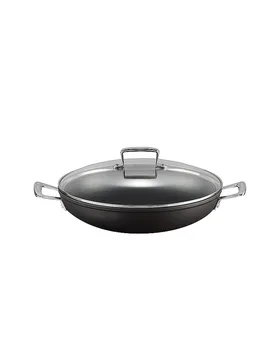 Padella professionale antiaderente in alluminio con coperchio in vetro 30 cm Nero nero - Le Creuset - FashionsVida