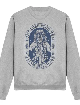 Unisex Hocus Pocus Don't Lose Your Head William Butcherson Sweatshirt Light Grey Size: Large - Light Grey - Size: L - Disney - FashionsVida