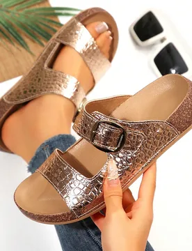Chanclas ortopédicas de playa para mujeres, sandalias deportivas ligeras tipo esterilla de yoga, con suela acolchada gruesa y soporte para el arco pl - Shein - FashionsVida