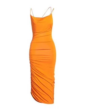 Midi-Kleid Damen Orange 34 Damen - THE ANDAMANE - FashionsVida