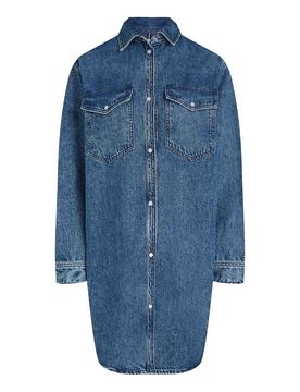 Vestito Camicia Lungo Denim
