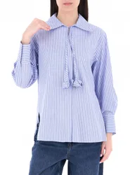 Camicia in cotone AZZURRO 46