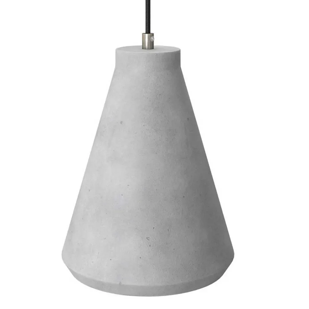 Cables Suspension Luminaire Textile Funnel 1.2 M Clear Cement One Size - Creative - FashionsVida