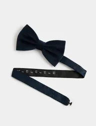 M&S Velvet Bow Tie Navy male
