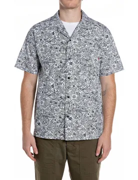 Camisa de hombre de manga corta estampada - Replay - FashionsVida
