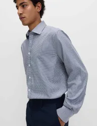Utimate Regular Fit Non Iron Cotton Shirt Dark Ink male
