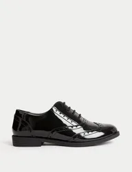 Kids' Leather School Shoes (13 Small - 7 Large) Black Female