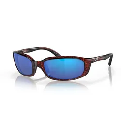 Brine Mirrored Polarized Sunglasses Tortoise Blue Mirror 580G/CAT3 Women