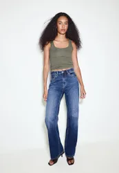 Jeans D92 im Straight-Wide-Fit MITTELBLAUER DENIM-WASHED-LOOK 44