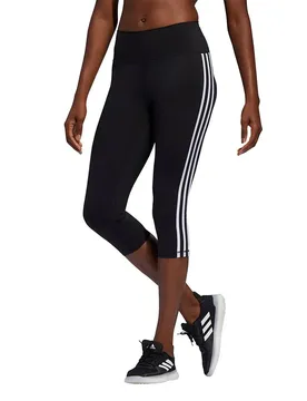 Leggings 3/4 Believe This 3 Stripes Black / White XS