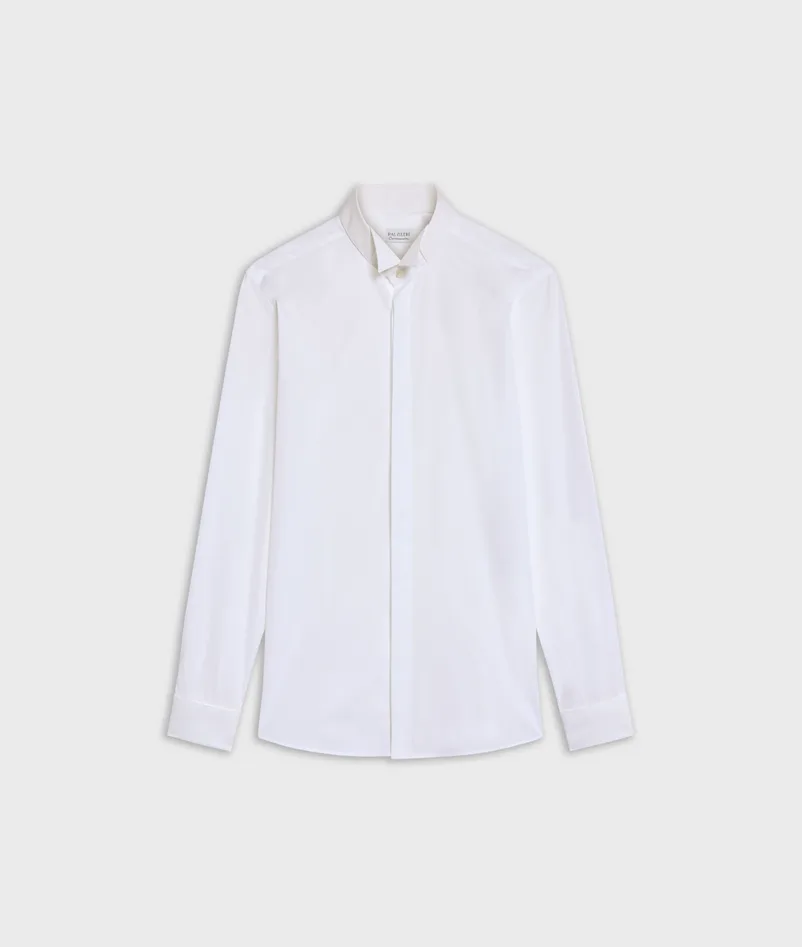 Camicia con collo a polso uomo bianco - Pal Zileri - FashionsVida