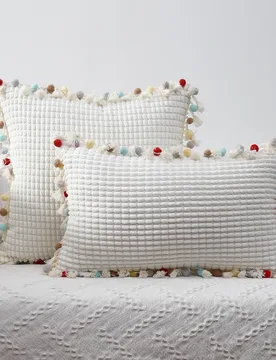 Pieza Funda de cojín sin relleno con pompón - Shein - FashionsVida