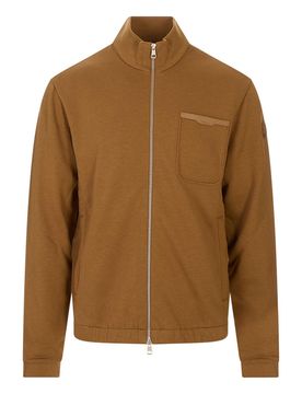Moncler Felpa Aperta Con Cappuccio